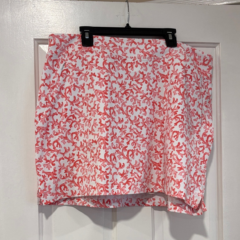 Tommy Bahama Aubrey El Coral Zone Coral Print Women’s Skort Island Zone L EUC